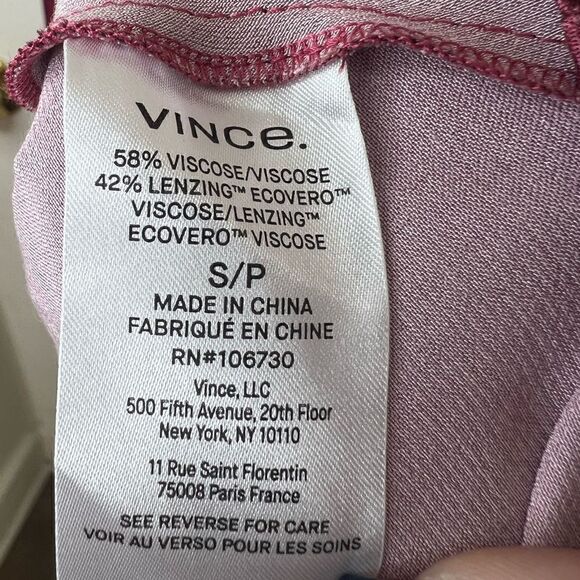 Vince Beet/Brown Spaghetti Strap Ombré Satin Slip Midi Dress Size Small - Picture 14 of 16